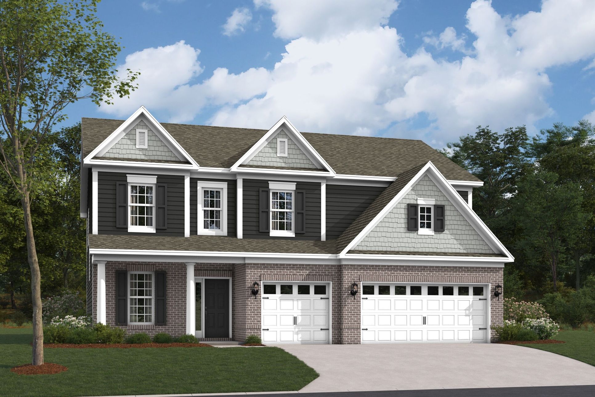 Drake Elevation B with Optional Brick:Drake Elevation B with Optional Brick