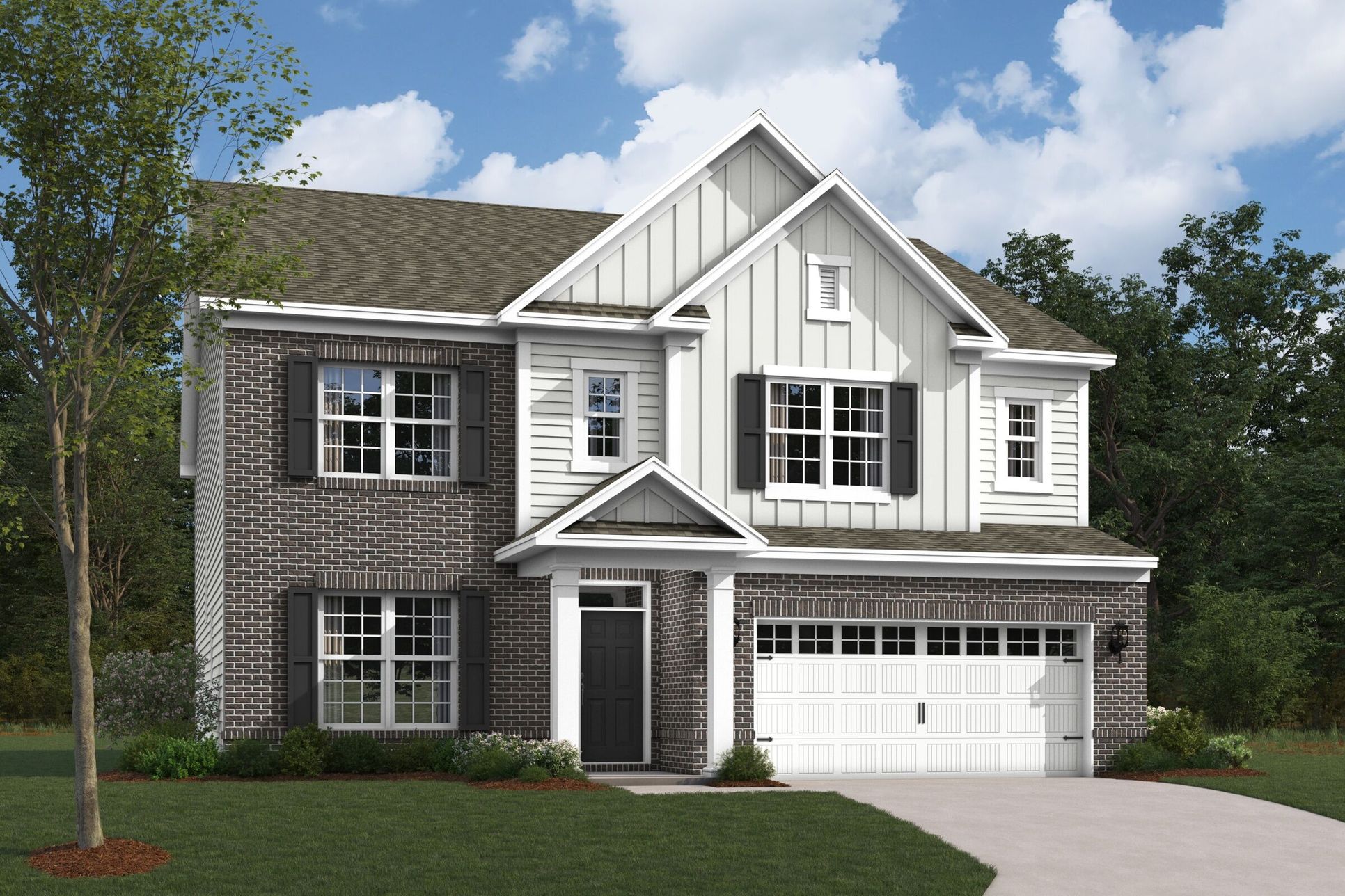 Glendale Elevation A with Optional Brick:Glendale Elevation A with Optional Brick