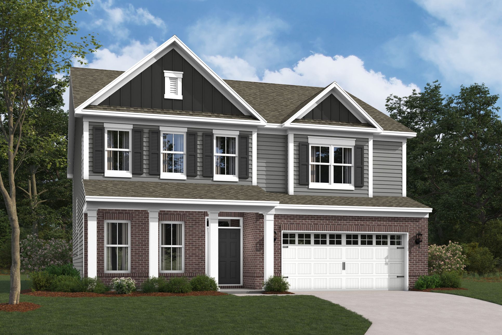 Glendale Elevation B with Optional Brick:Glendale Elevation B with Optional Brick