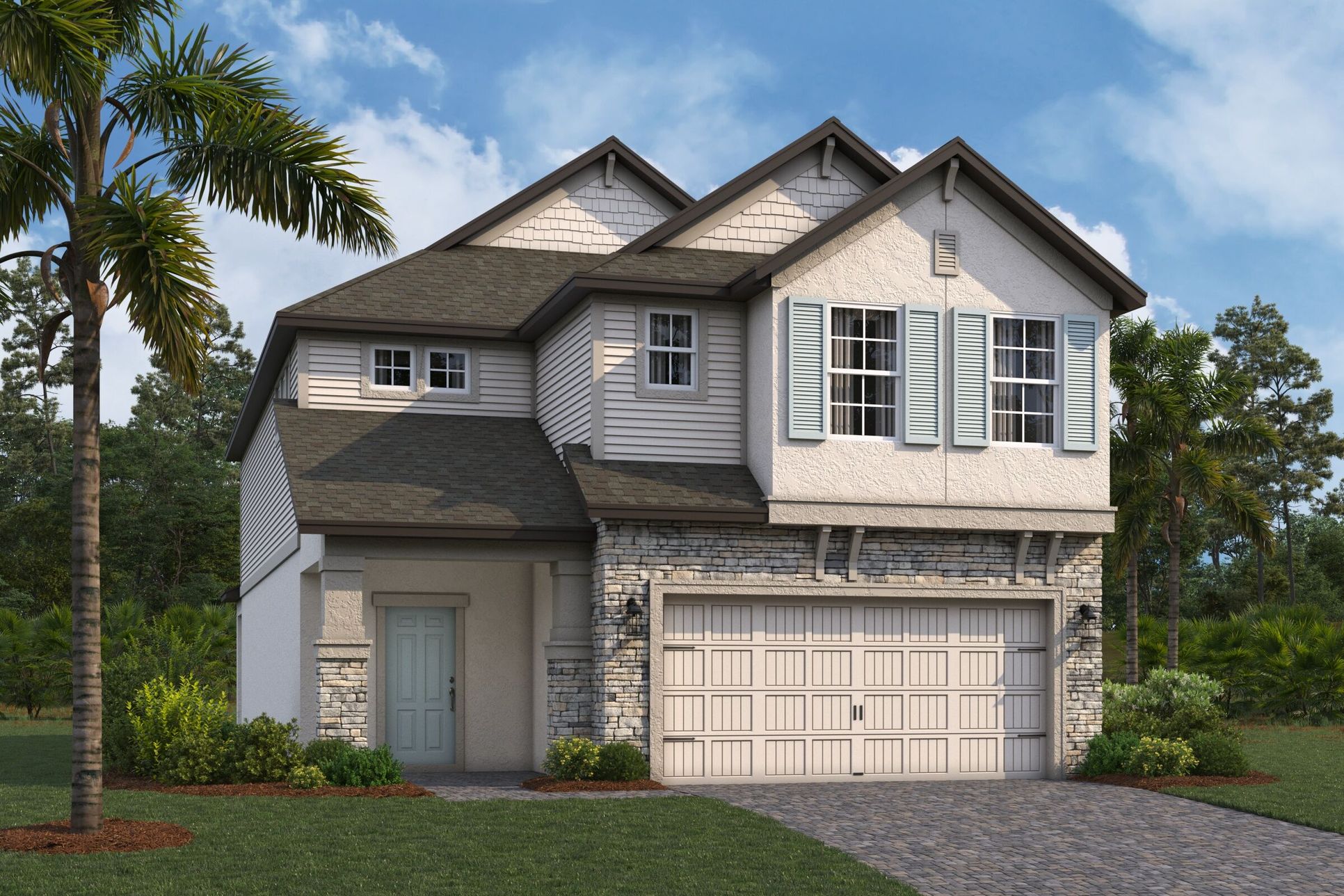 Cypress Elevation E - Siding:Cypress Elevation E - Siding