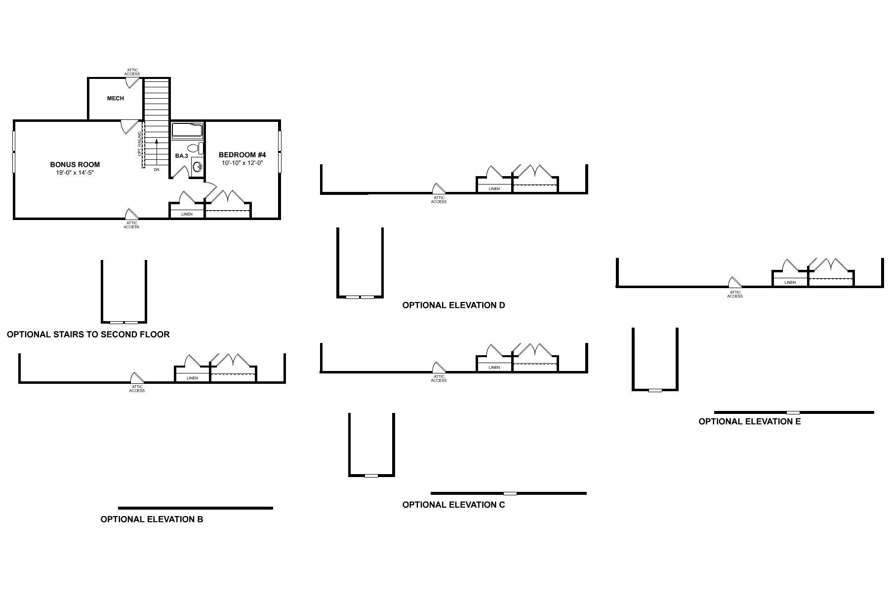 Meadow Second Floor Options:Meadow Second Floor Options