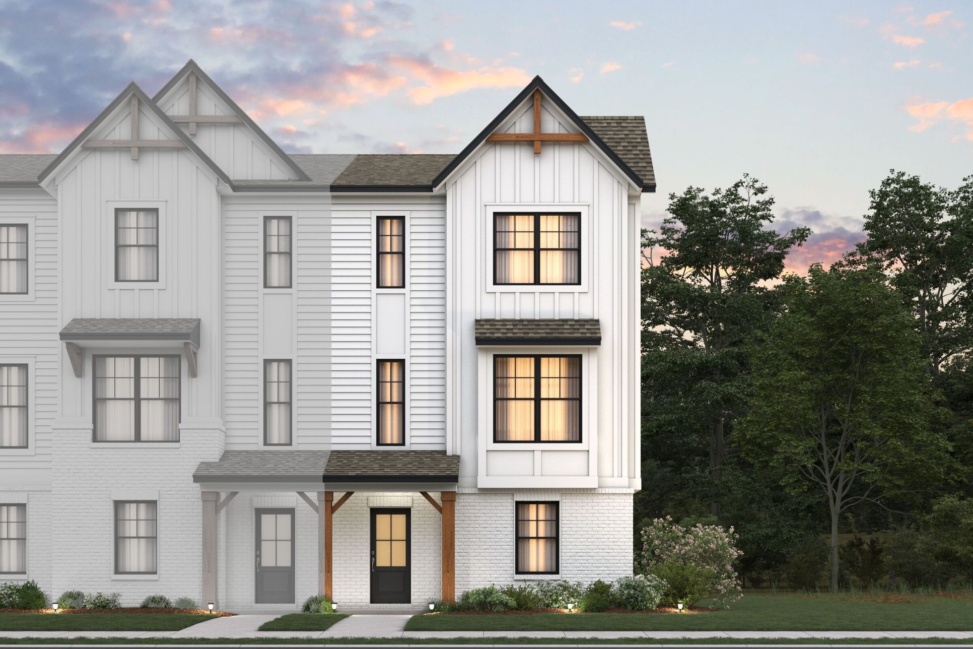 3-Story Farmhouse Elevation 3:3-Story Farmhouse Elevation 3