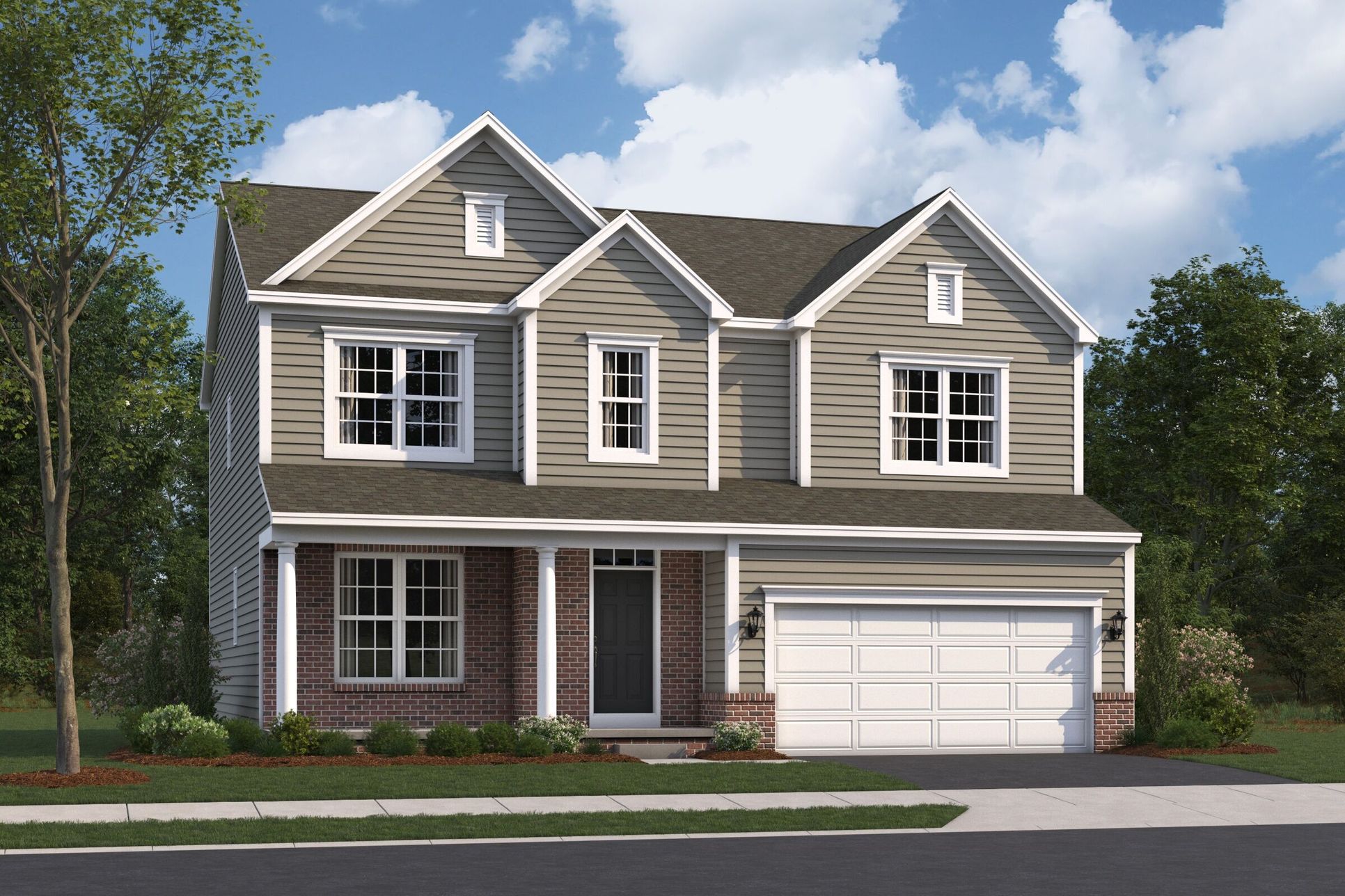 Bucknell Elevation A with Brick:Bucknell Elevation A with Brick
