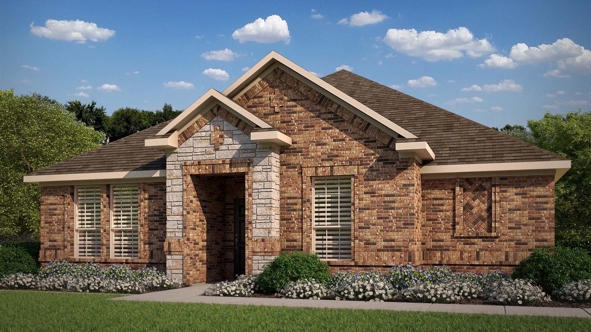 Redden Farms Classic Series-Concept 1802-A with stone-Elevation-640x360-Risewell Homes