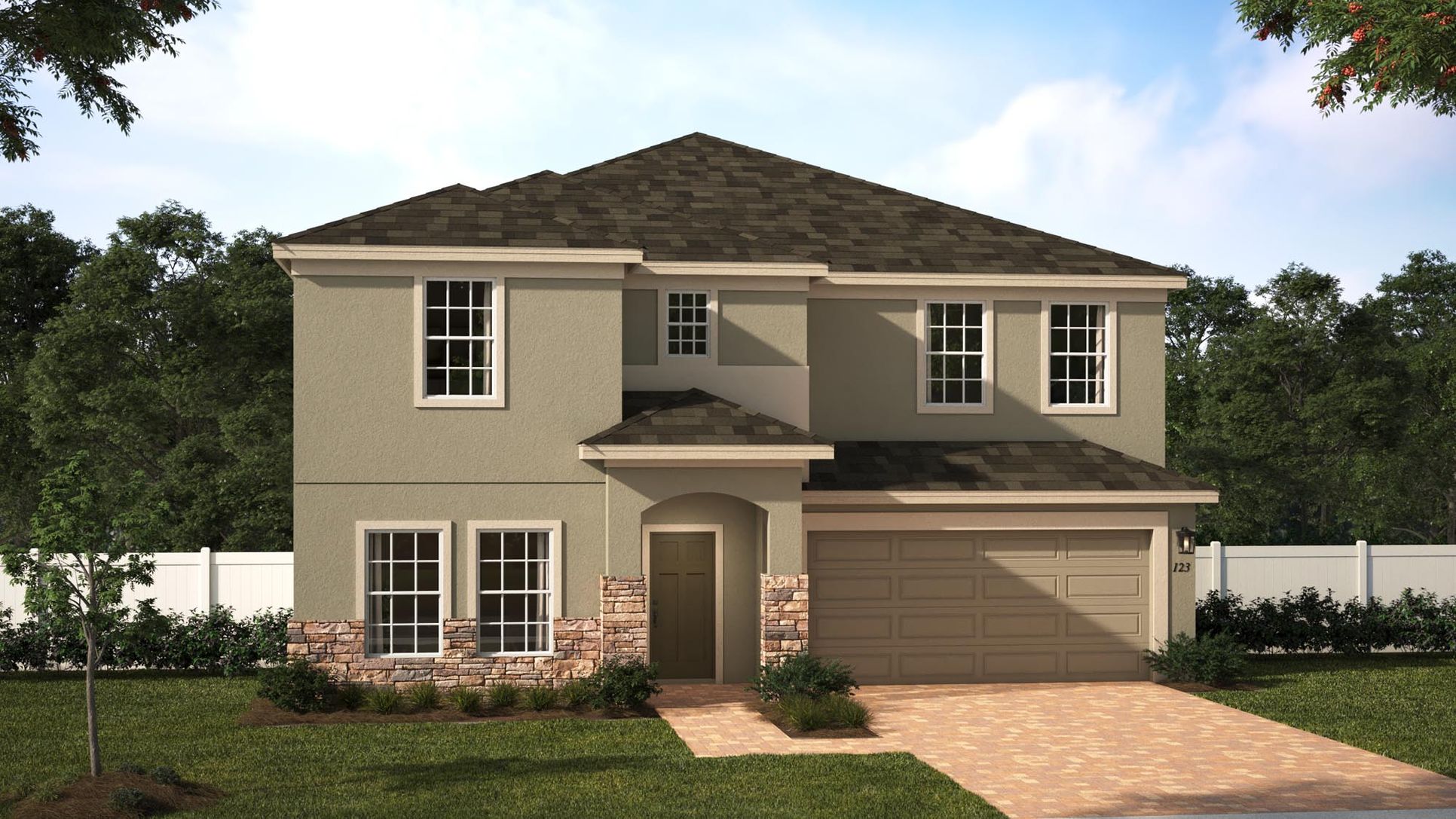 Trinity-Lakes-wilshire-elevation 1-stone-2000x1125-Risewell-Homes