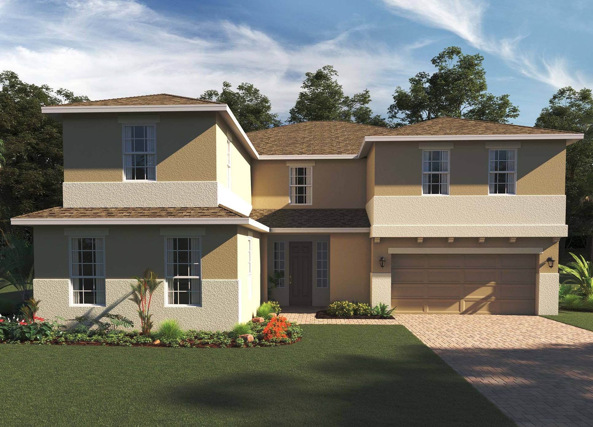 Trinity-Lakes-Palmer-Executive-Elevation 1-2000x1442-Risewell-Homes