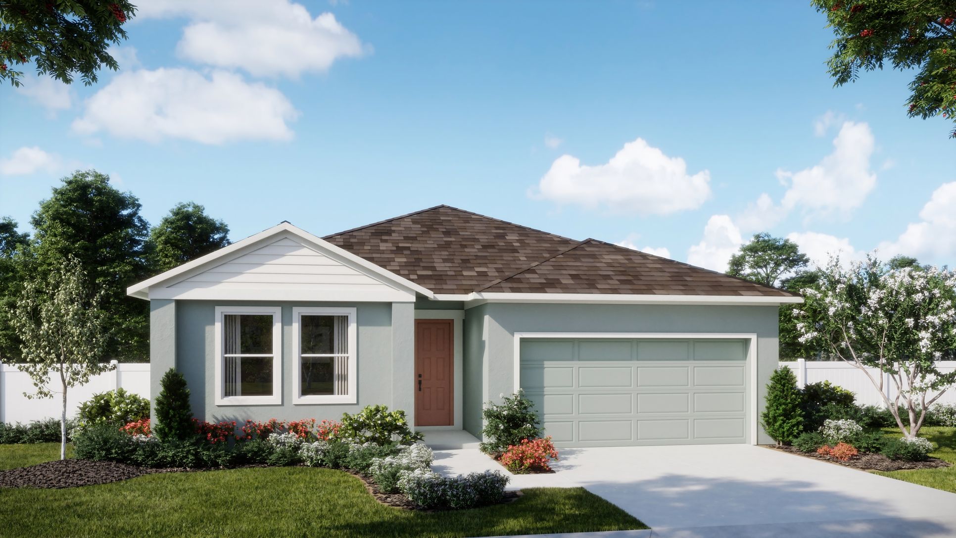 Trinity Place - Dune - Transitional - Day - Exterior Rendering - Risewell Homes