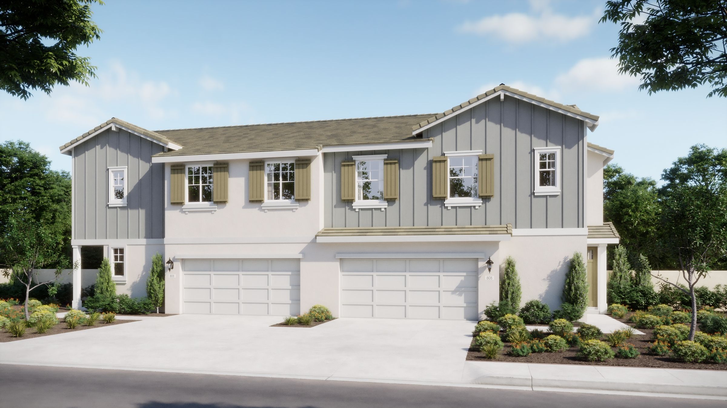 Vistas at Crestview -Plan 2 and 3 C farmhouse light - Rendering