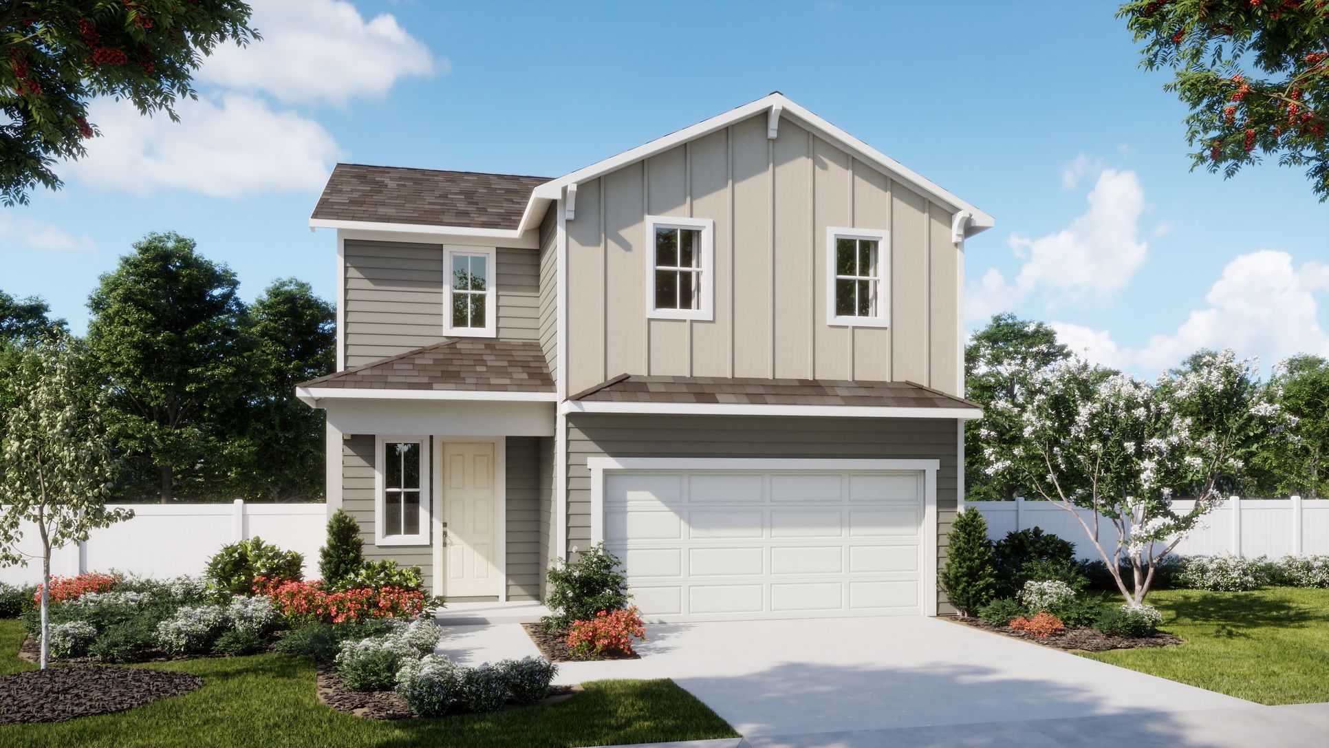 Marion Ridge - Cove - Vernacular - Day - Exterior Rendering - Risewell Homes