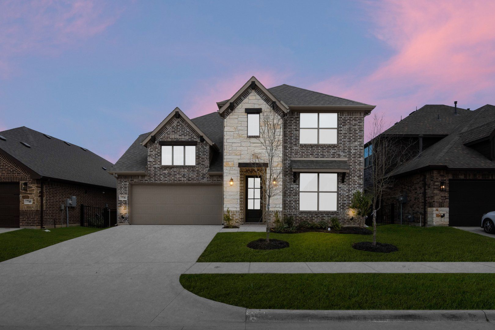 Silo Mills-Concept 2870-7736 Gatevine-Front Twilight1-Risewell Homes