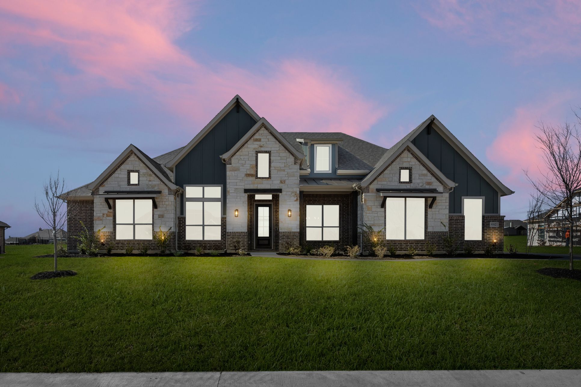 Paloma Ranch-Concept 3441-9312 Wood Duck-Front Twilight1-Risewell Homes