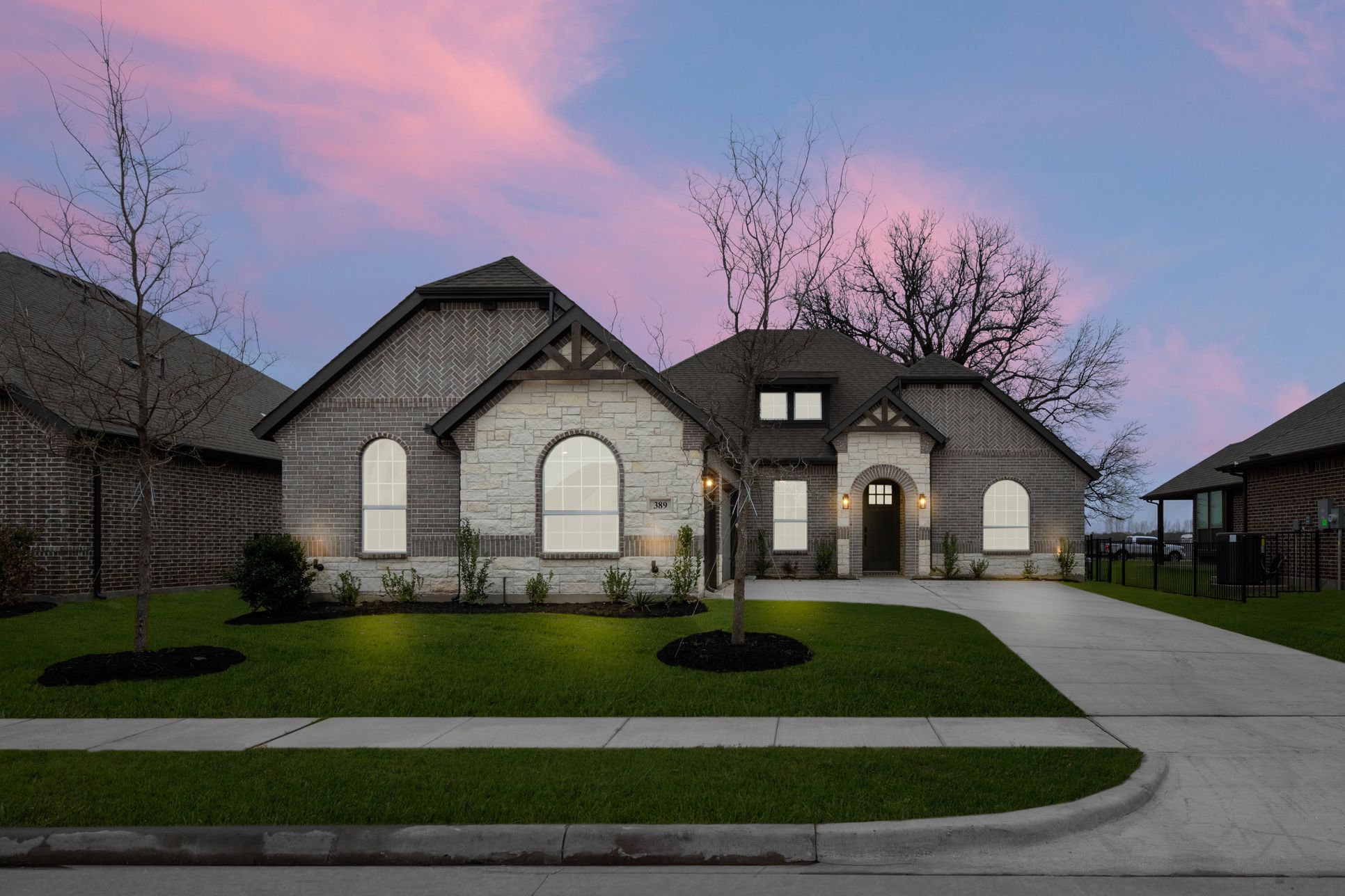 Abes Landing-Concept 2404-389 Paddle Boat-Front Twilight1-Risewell Homes