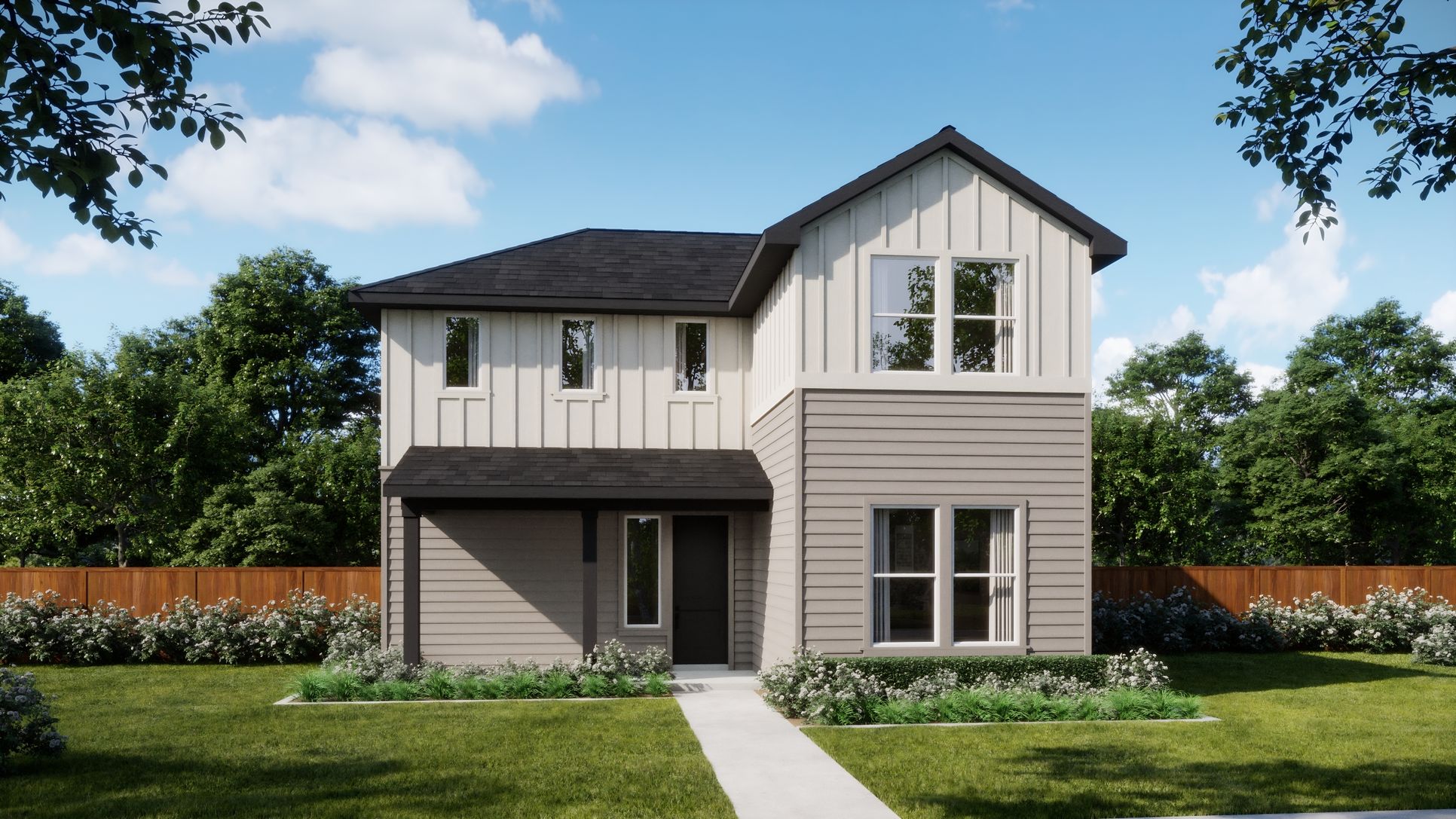 The Residences at Parkton Square - Plan 3553 - Elevation A - Exterior Renderings - Risewell Homes