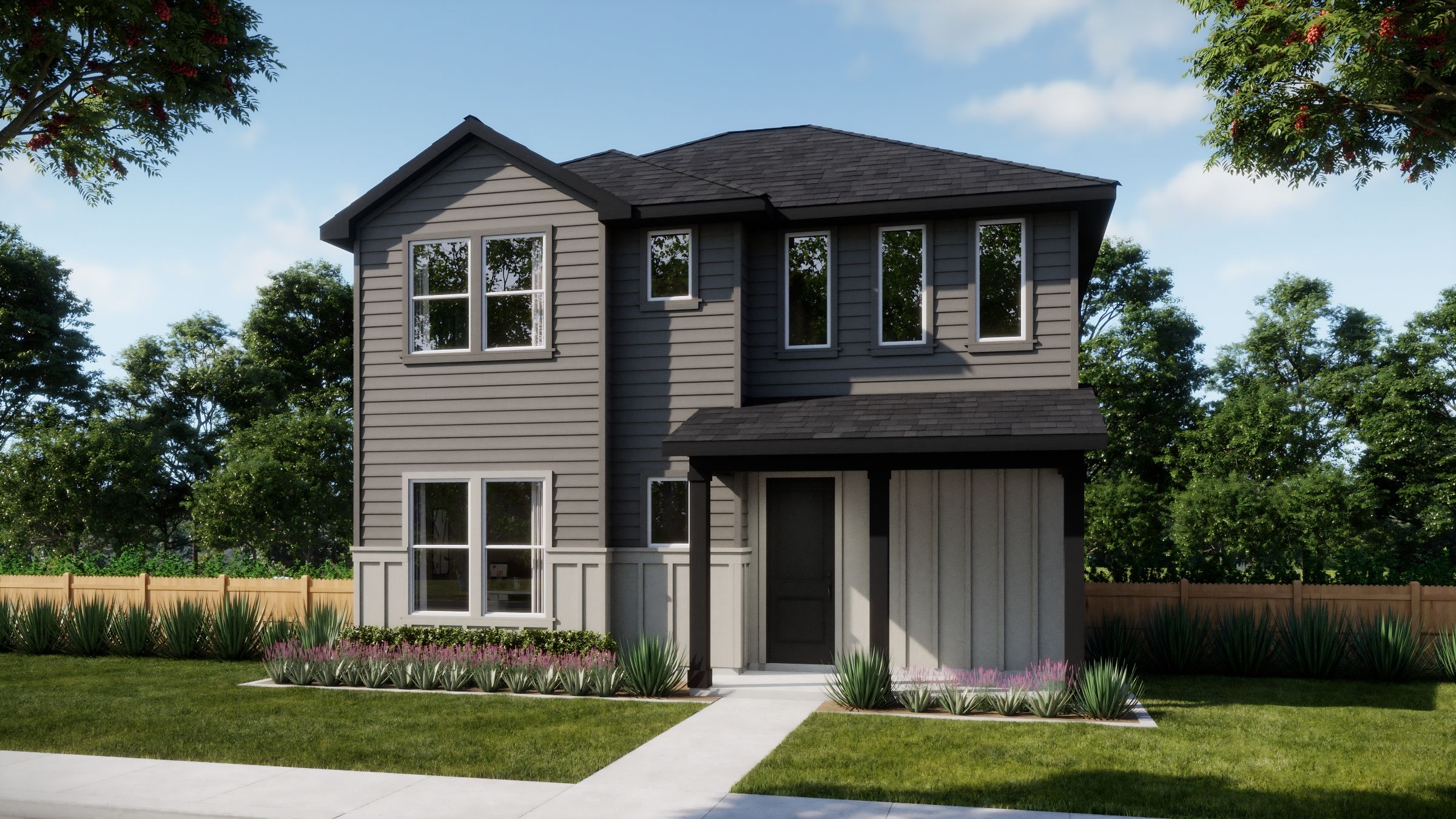 The Residences at Parkton Square - Plan 3554 - Elevation F - Day - Exterior Renderings - Risewell...