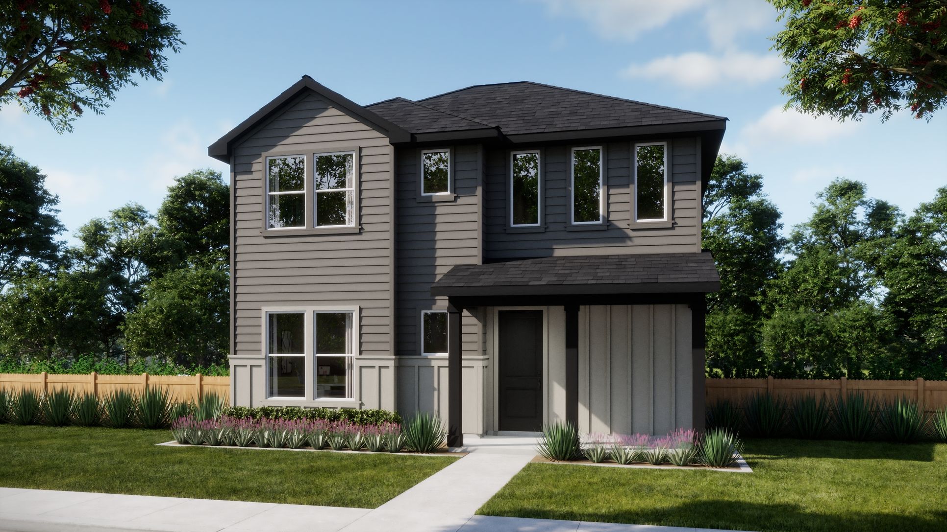 The Residences at Parkton Square - Plan 3554 - Elevation F - Day - Exterior Renderings - Risewell...