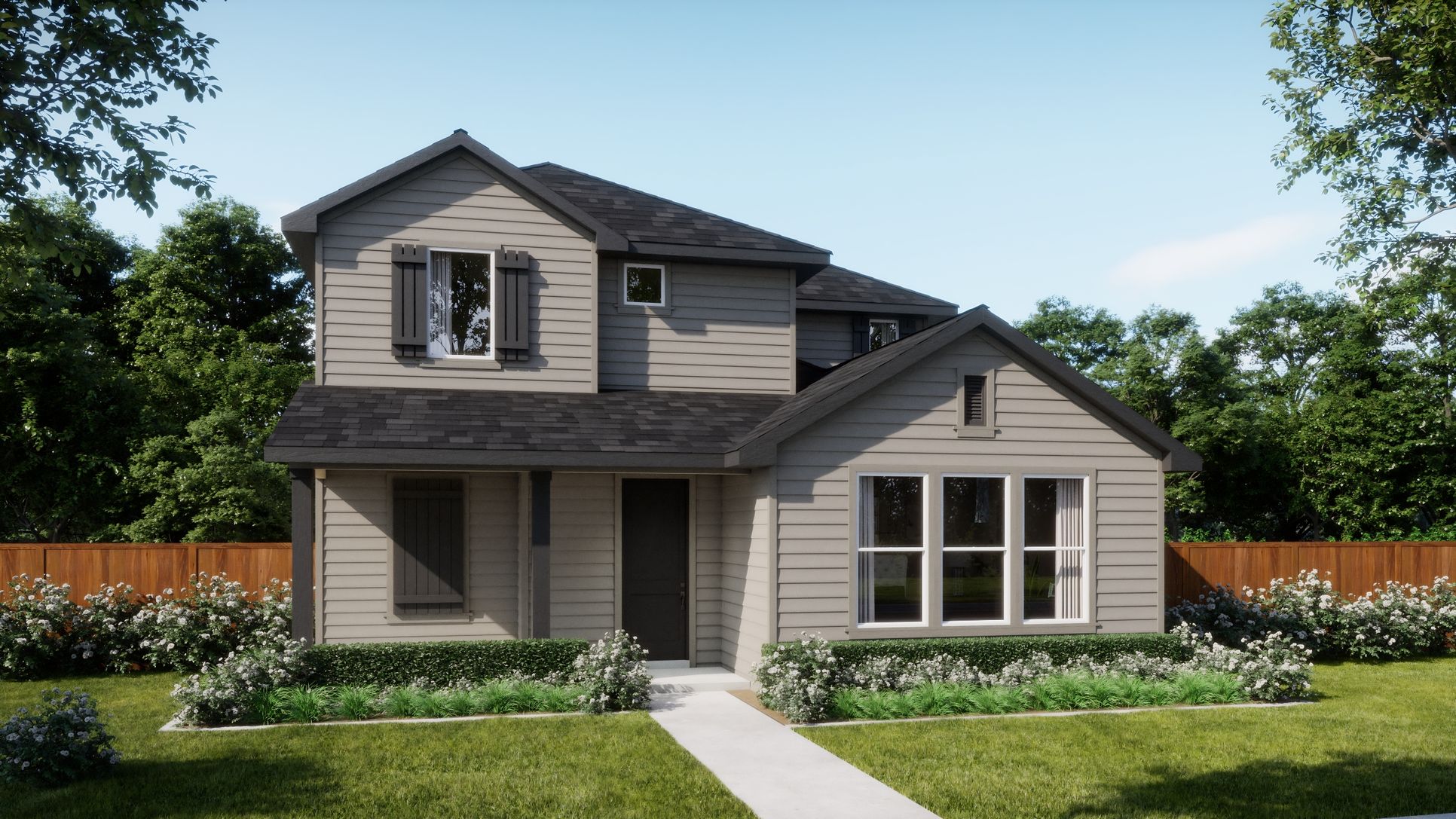The Residences at Parkton Square - Plan 3551 - Elevation G - Exterior Renderings - Risewell Homes
