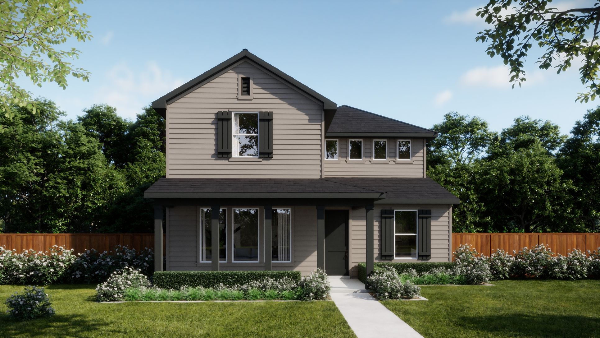 The Residences at Parkton Square - Plan 3552 - Elevation G - Exterior Renderings - Risewell Homes