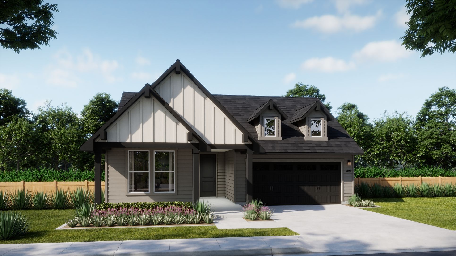 The Legacy Collection at Parkton Square - Plan 4012 - Elevation G - Day - Exterior Rendering - Ri...
