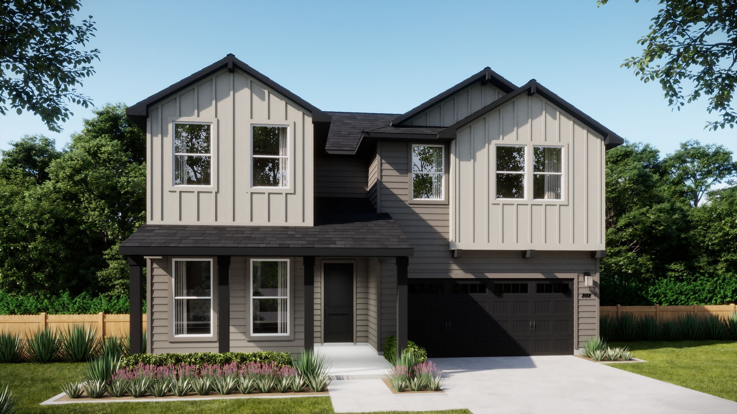 The Legacy Collection at Parkton Square - Plan 4054 - Elevation - G - Day - Exterior Rendering - ...