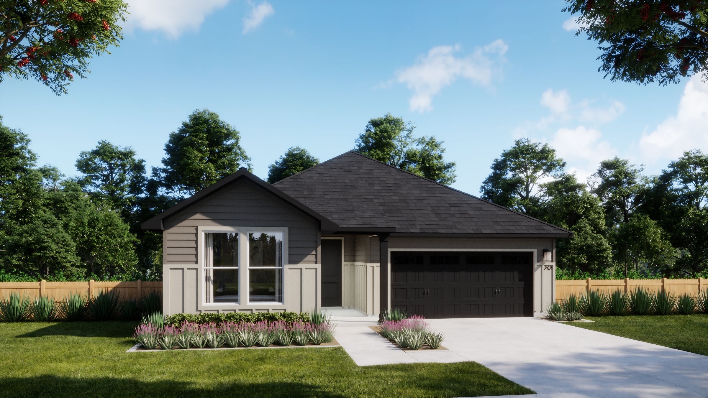 The Legacy Collection at Parkton Square - Plan 4014 - Elevation - B - Day - Exterior Rendering - ...