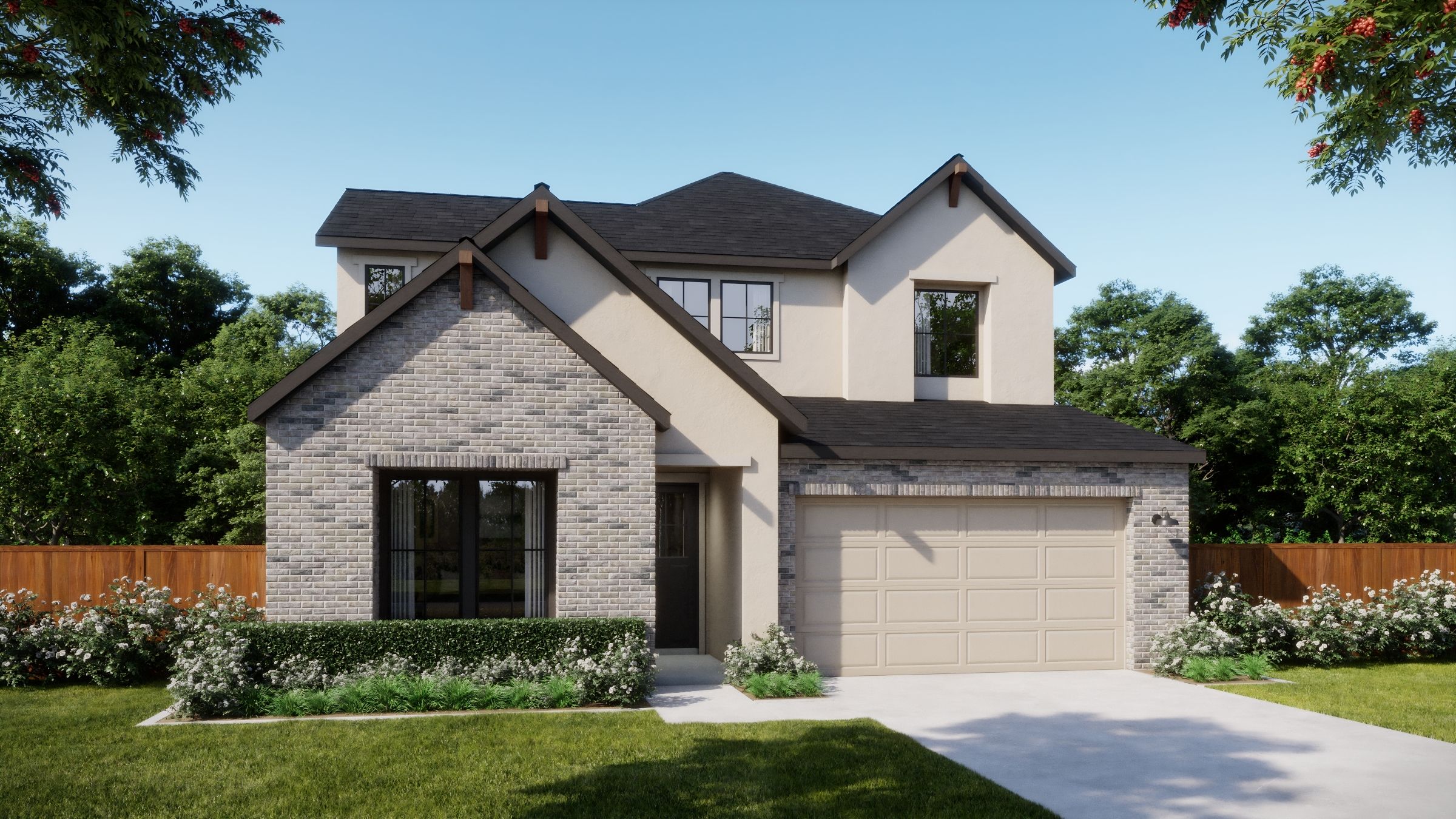 Manors at Bluff Haven - Plan 4063 - A - Exterior Rendering - Risewell Homes