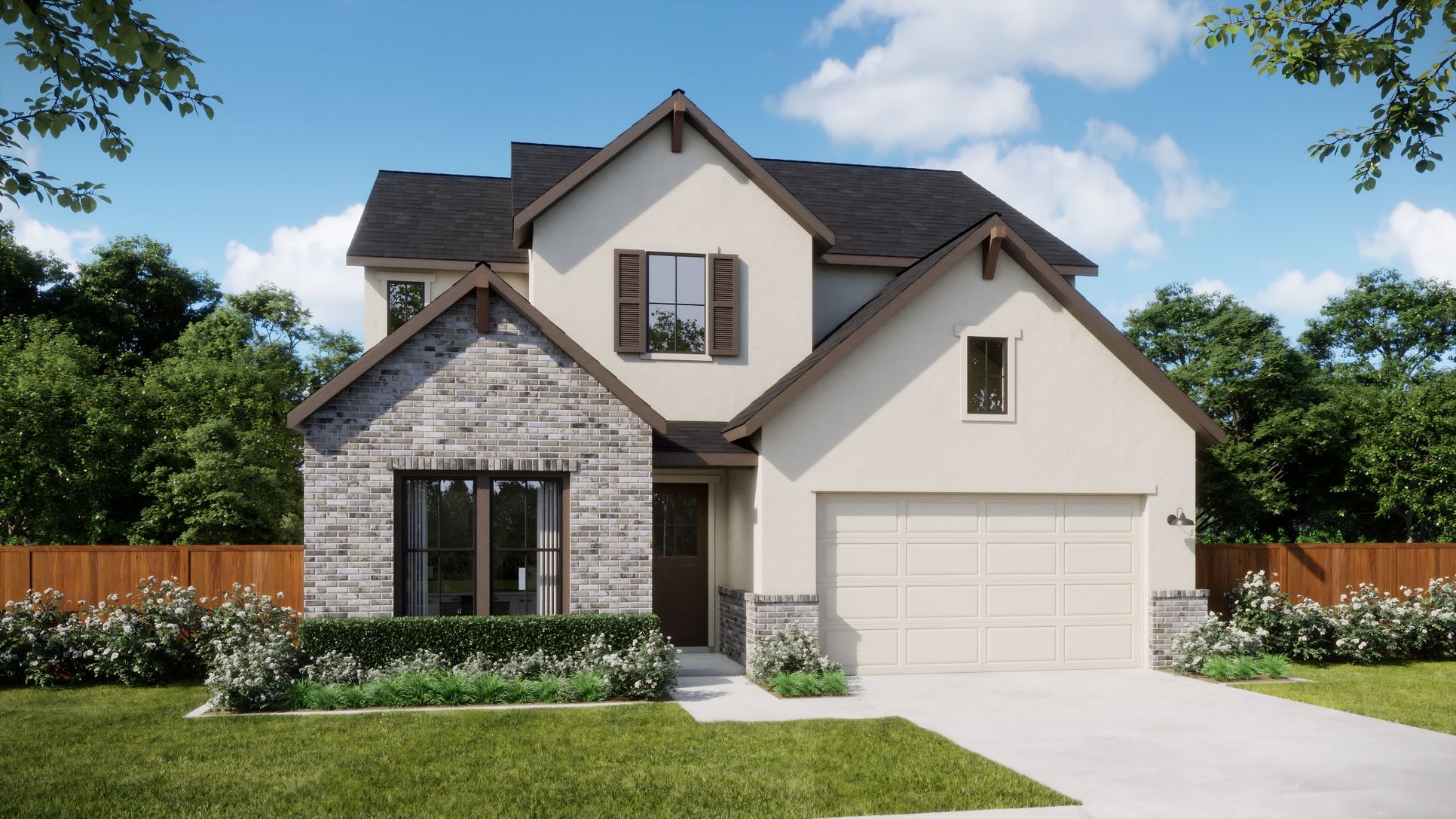 Manors at Bluff Haven - Plan 4062 - A - Exterior Rendering - Risewell Homes
