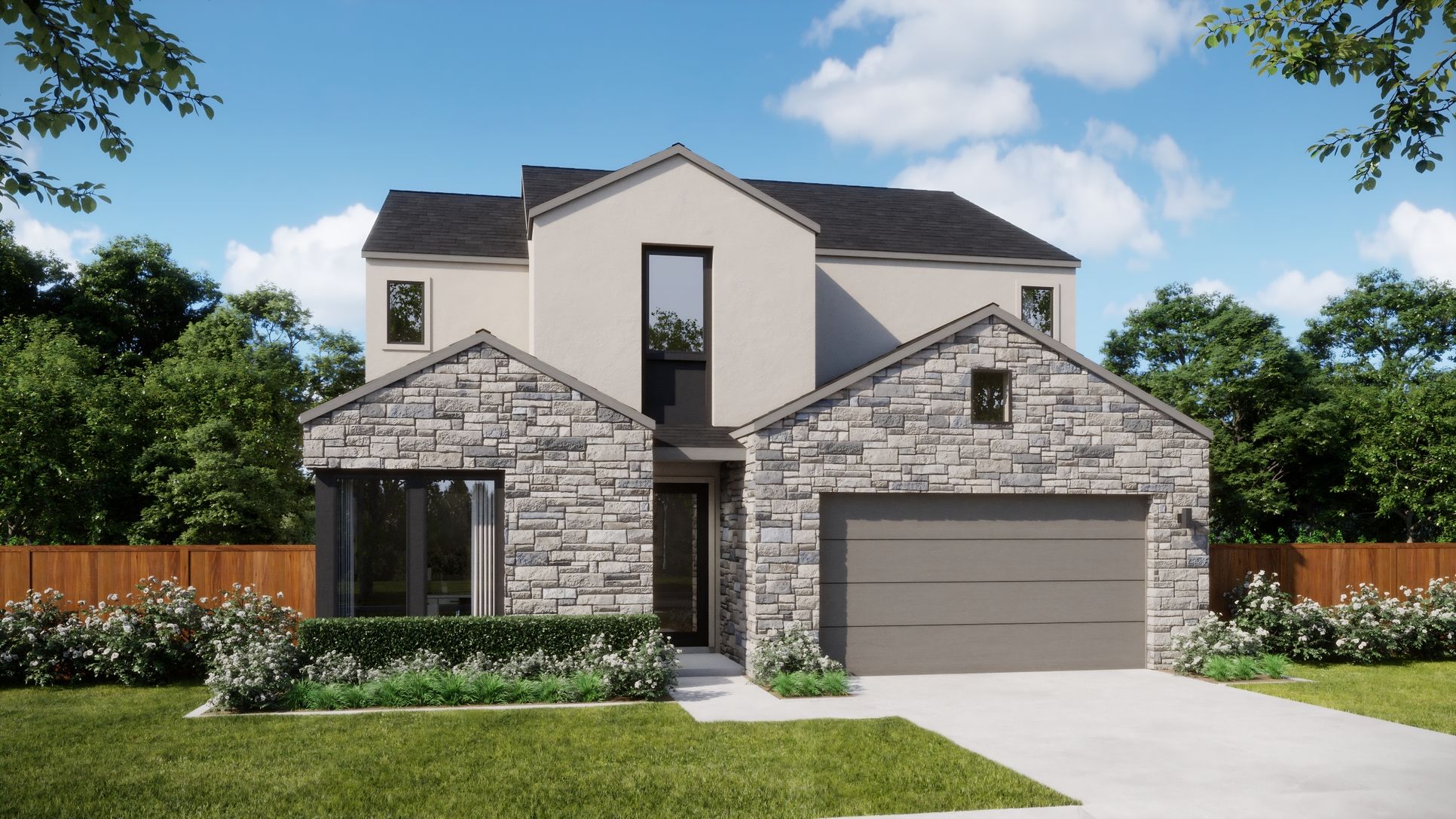 Manors at Bluff Haven - Plan 4062 - C - Exterior Rendering - Risewell Homes