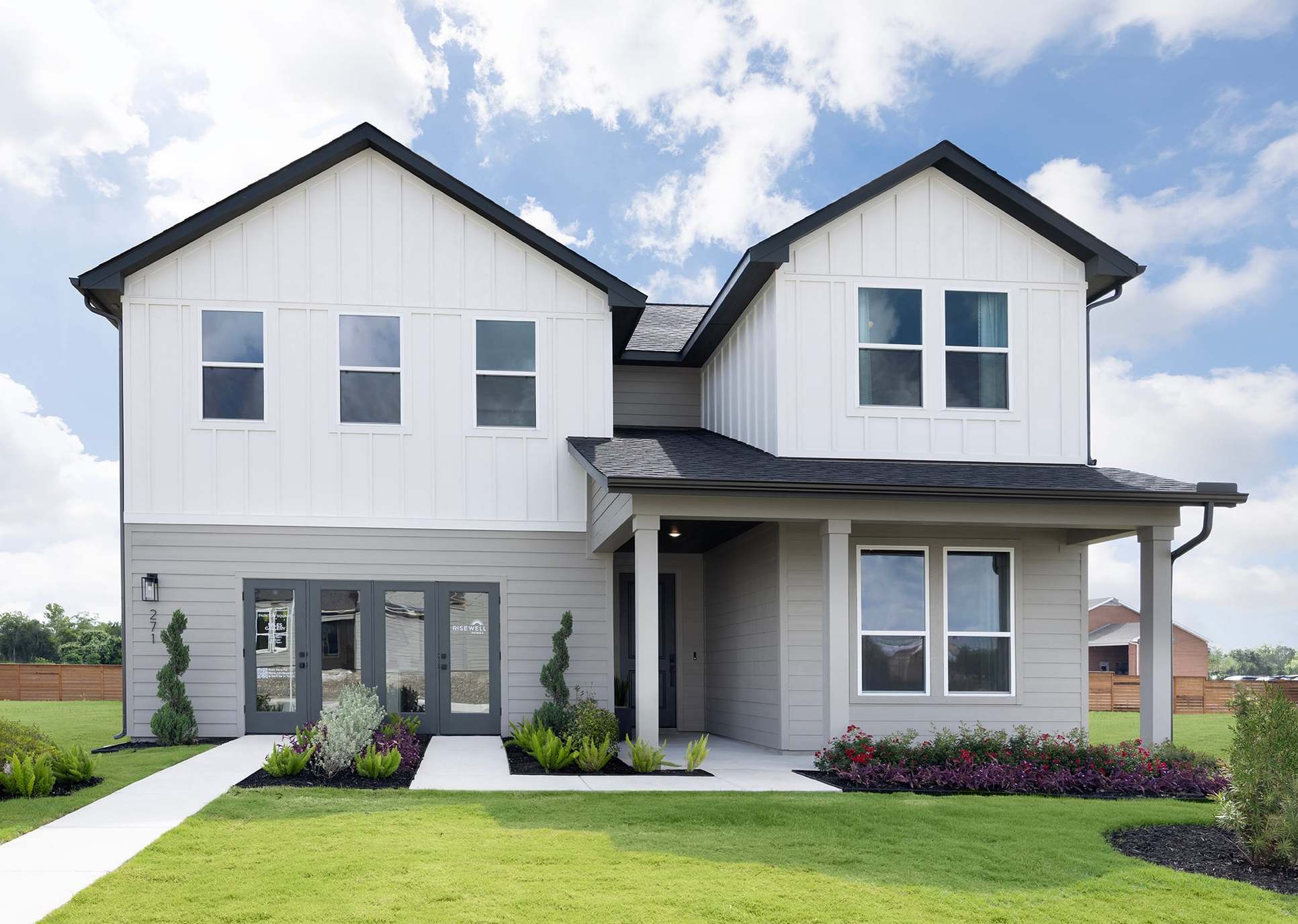 Legacy at Parkton Square - Plan 4054 - Front Exterior - Model Photography - Risewell Homes