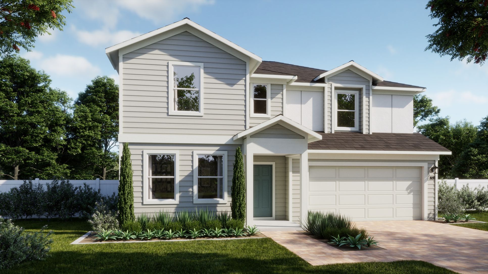 Marion Ridge - Finn - Transitional - Day - Exterior Rendering - Risewell Homes