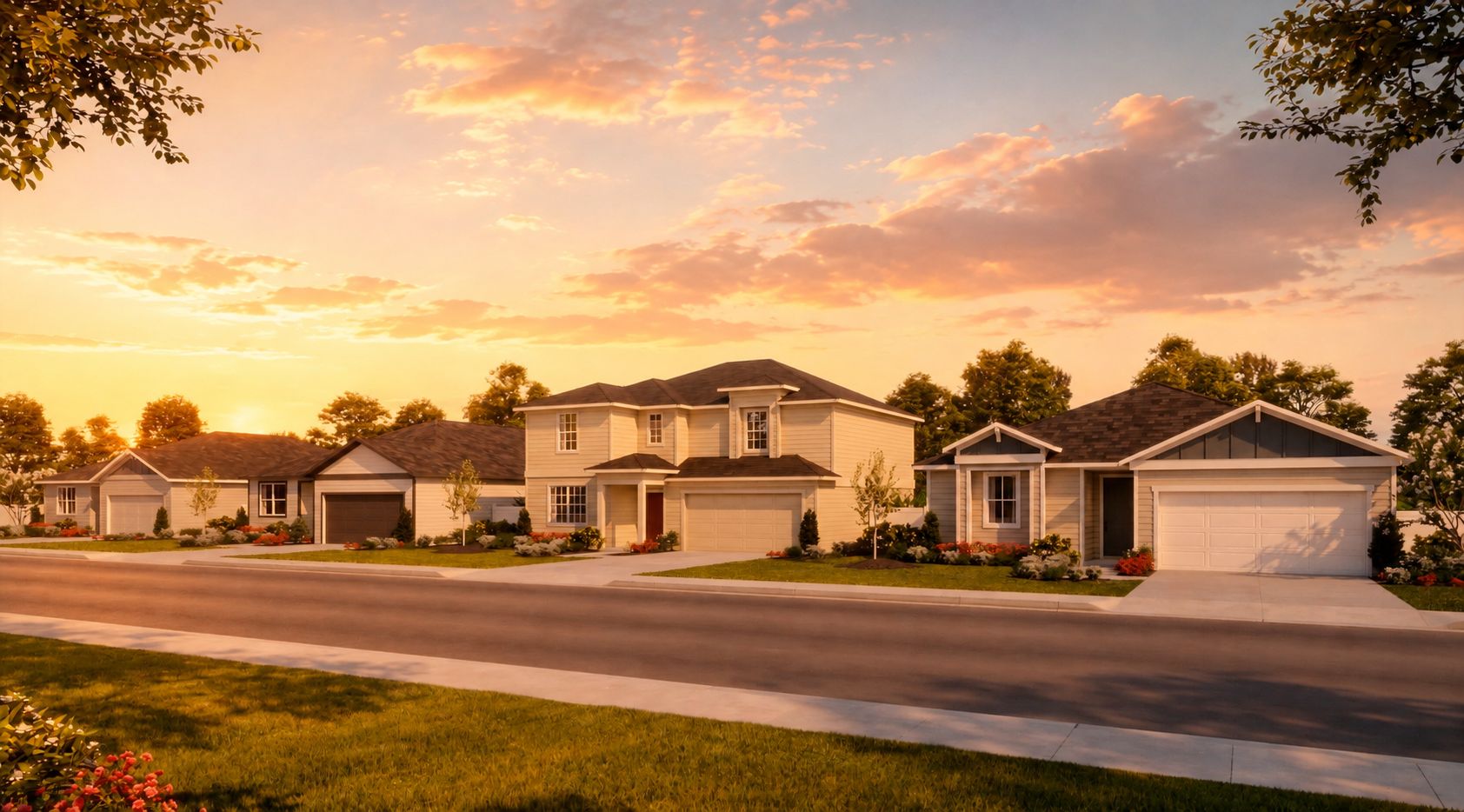 Windy Oaks - Street Scene - Lifestyle Photography - 1684x934 - Risewell Homes
