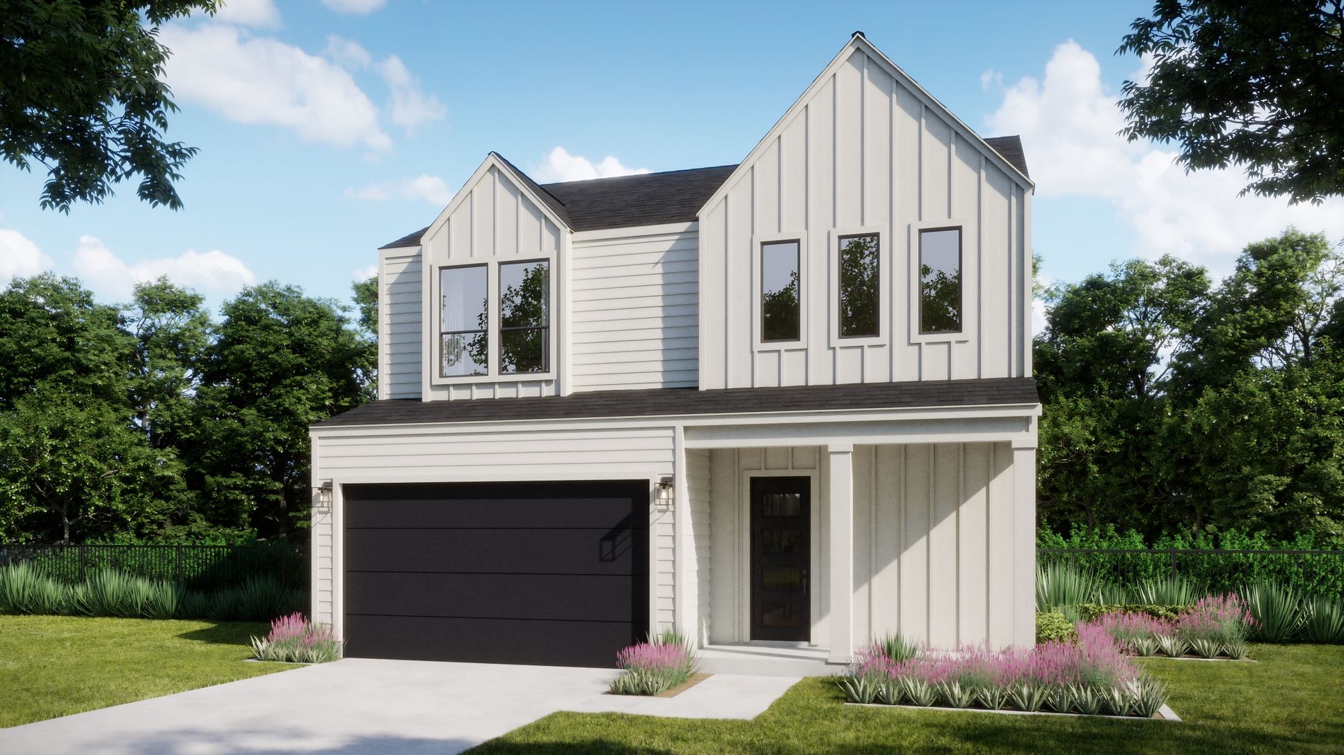 Villas at Novel - Aaron - Elevation A - Exterior Rendering - Risewell Homes