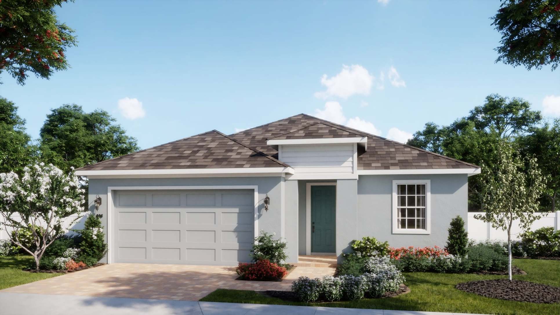 Kentucky Square - Meadowood - Traditional Elevation - Exterior Rendering - Risewell Homes