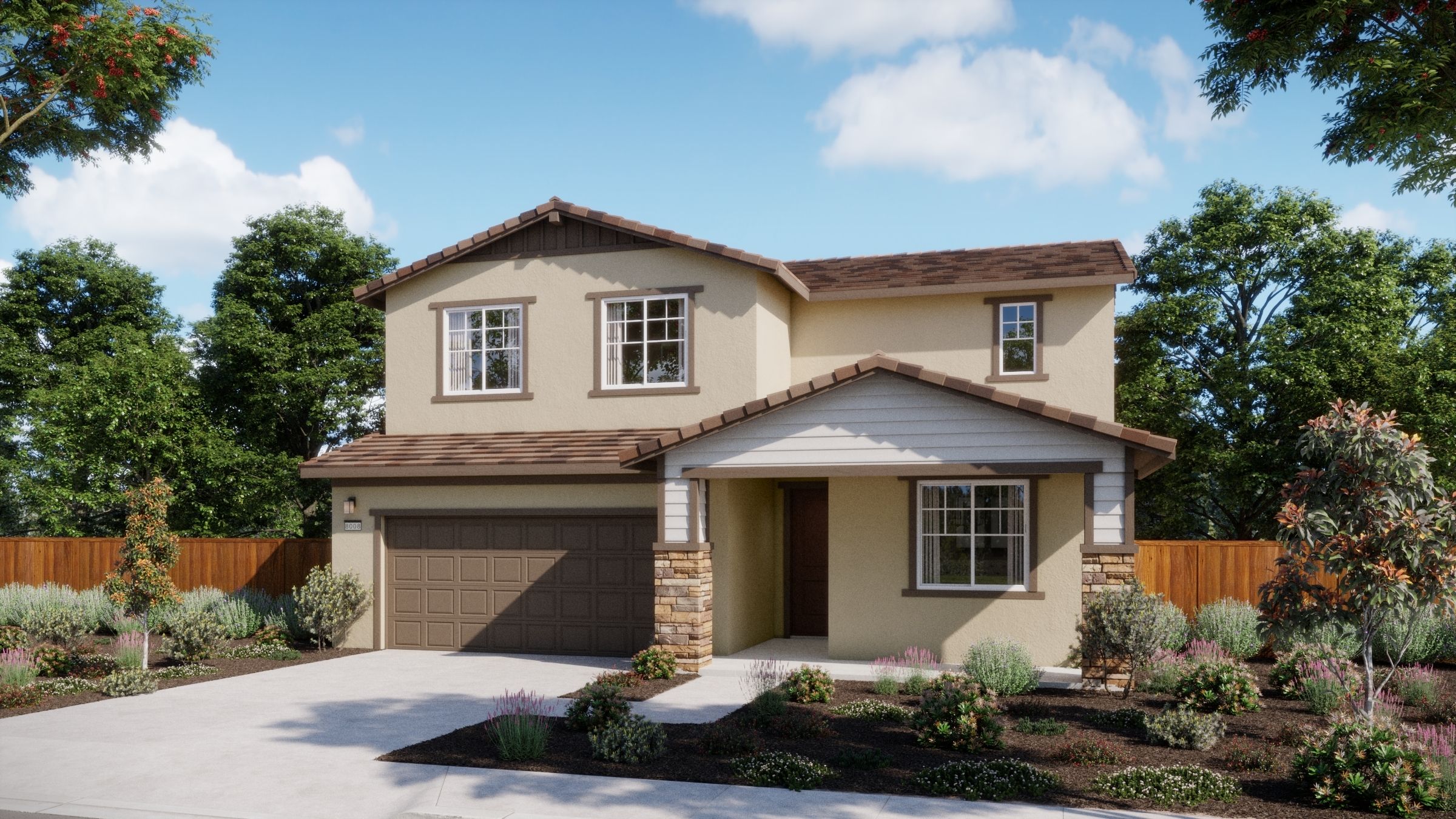 Chateaus at Natomas - Plan 4003 - Craftsman - Renderings