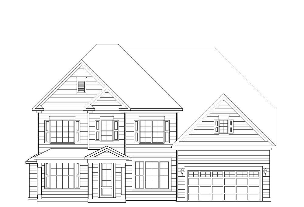 The Arlington:2 story home with a second floor main suite