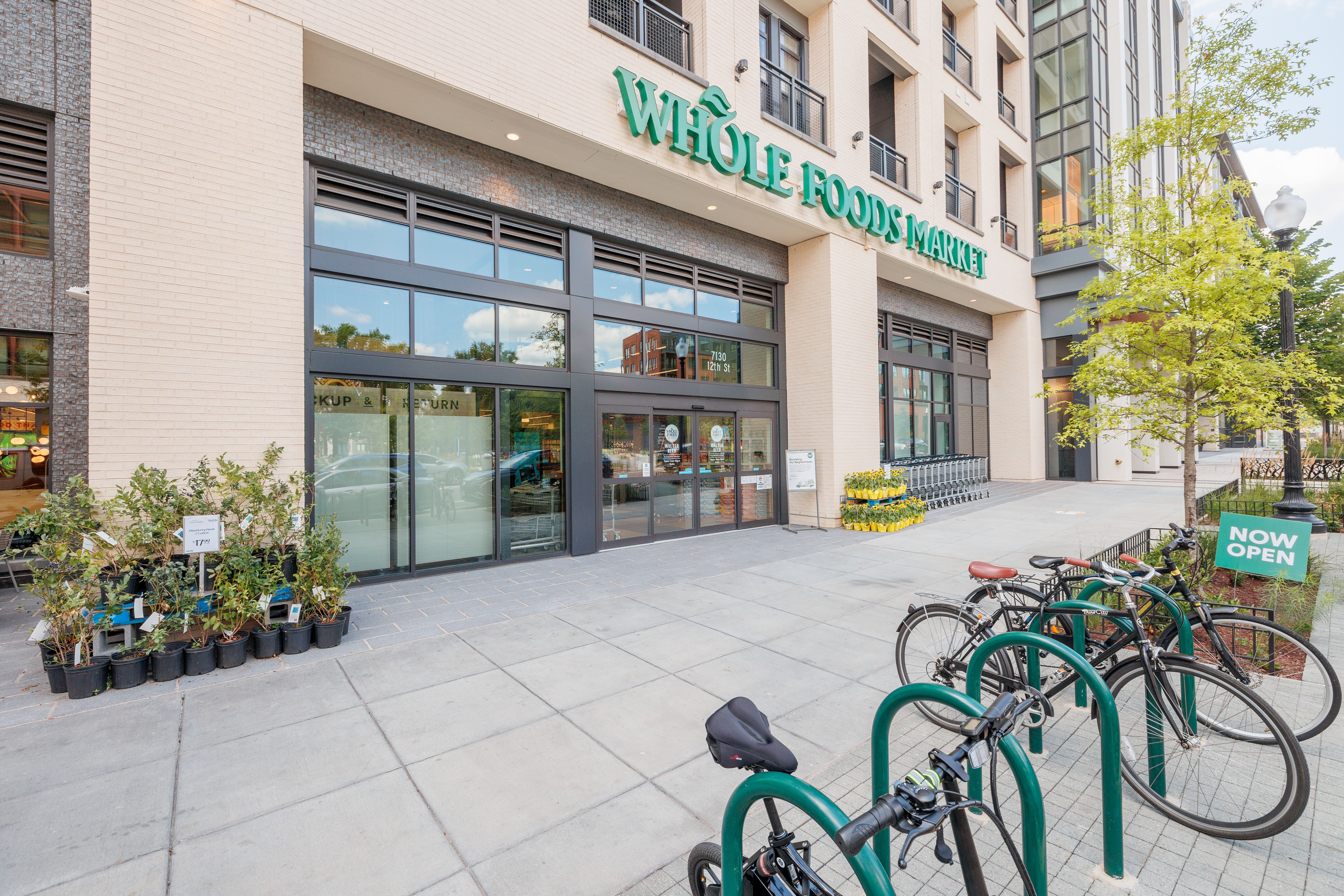 Peaceful neighborhood setting in The Parks at Historic Walter Reed with Whole Foods Market