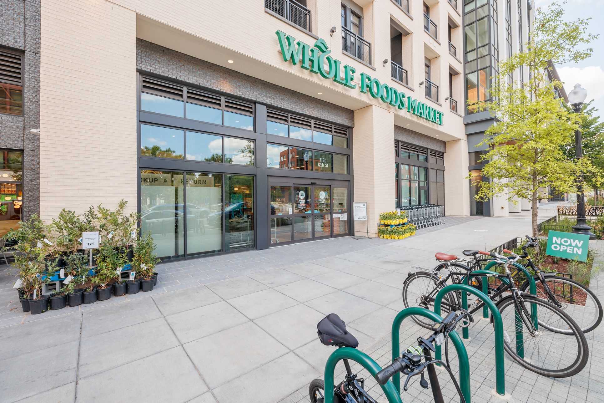 Peaceful neighborhood setting in The Parks at Historic Walter Reed with Whole Foods Market