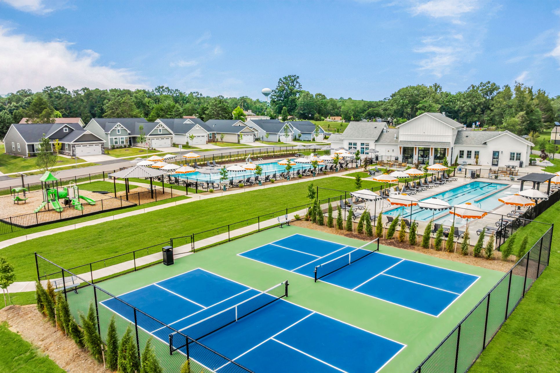 Enjoy a clubhouse &amp; fitness center, zero-entry pool w/ lap lanes &amp; sun shelf, recreational pool, fire pit, pickleball, playground &amp; more, ready-to-use now. Schedule your visit to learn more.