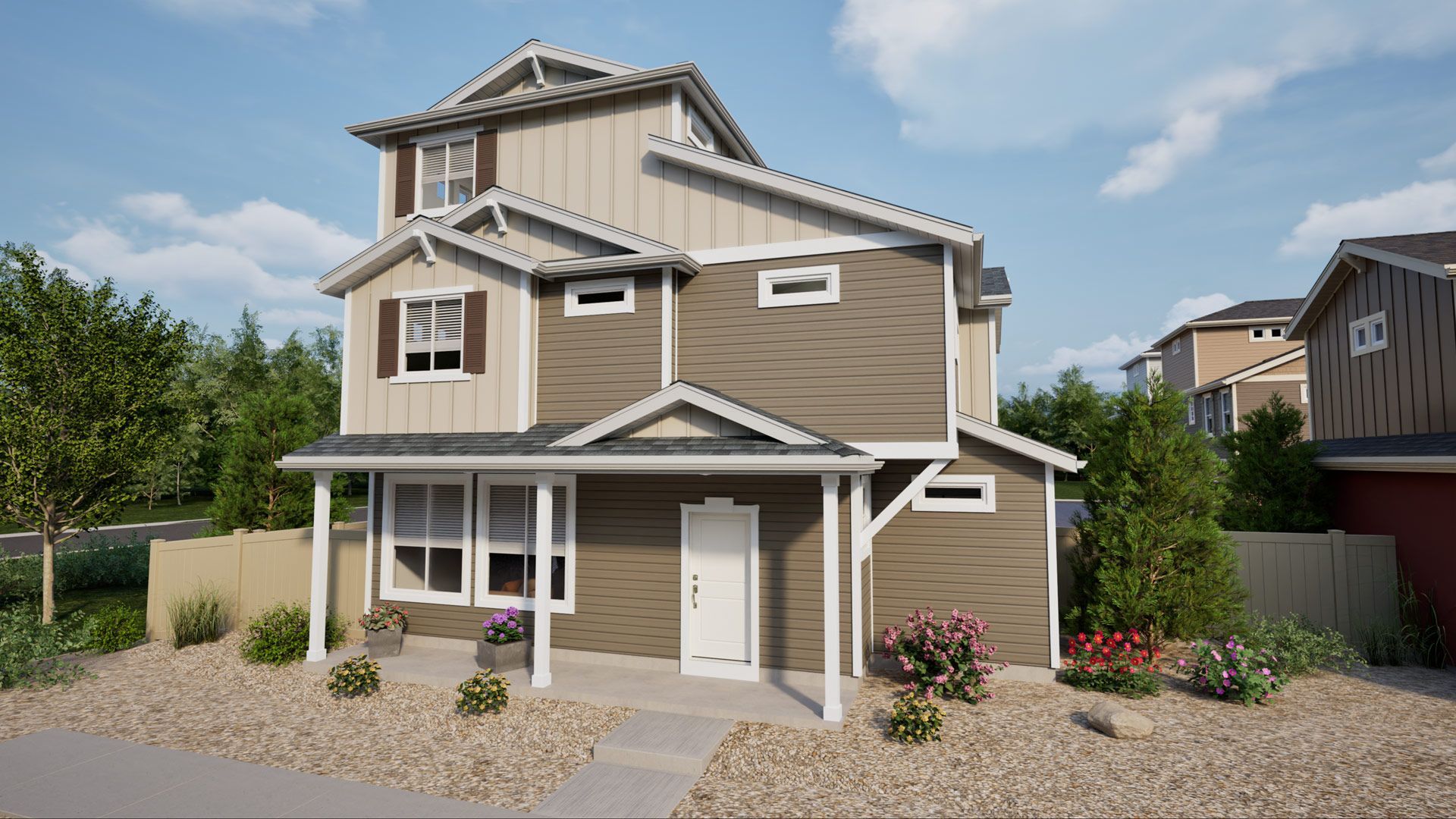 139-Freiberger MF Elev C CS2:Rendering of Freiberger Elev C, color scheme CS2