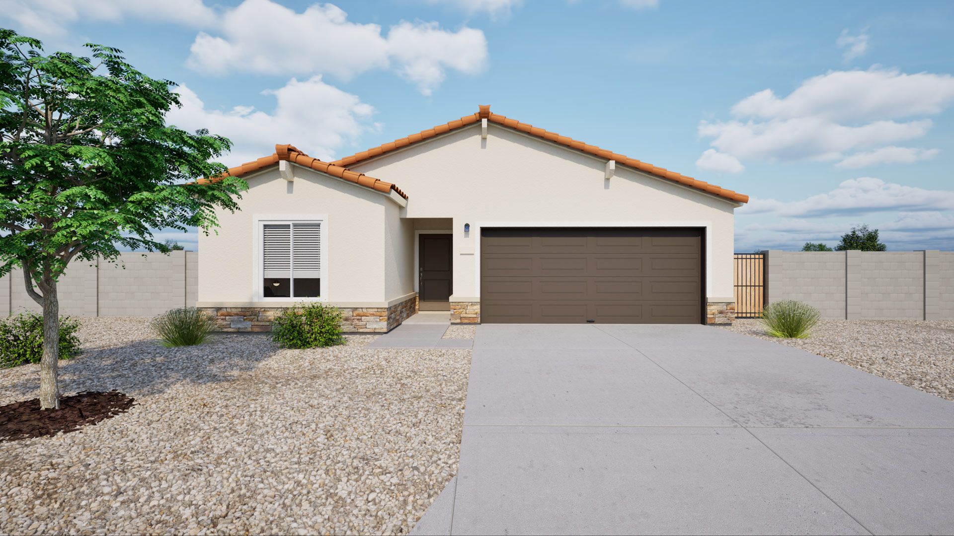 Dahlia Elevation A:This is a rendering of Dahlia Elevation A. Options and colors may vary.
