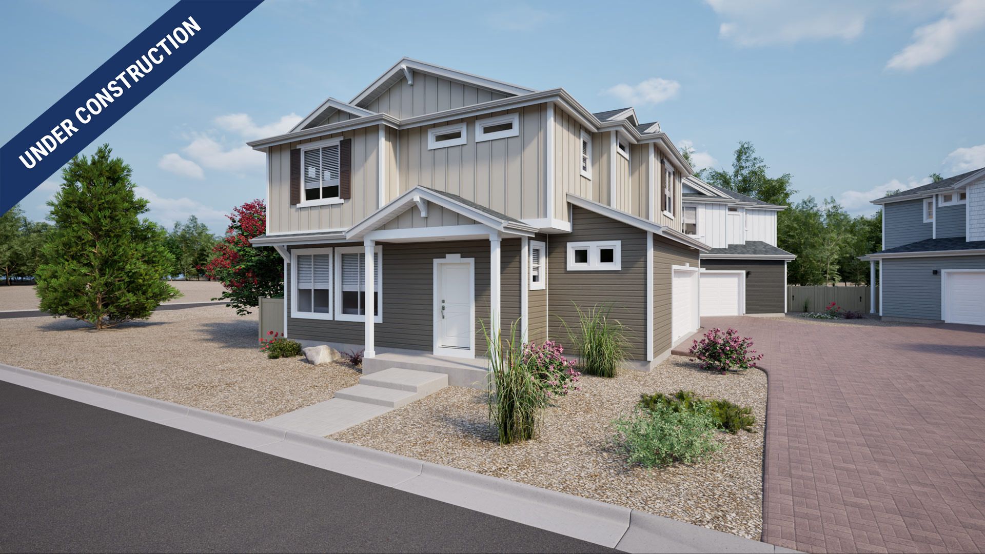 131-Shire MF Elev C CS2 UC:Rendering of Shire MF Elev C, color scheme CS2