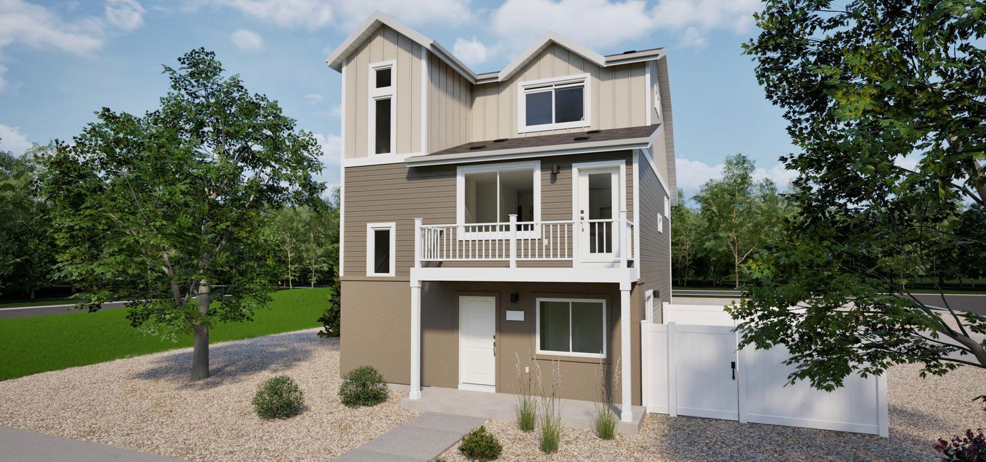 Exterior Rendering of American Dream at Thompson River Ranch:Albright Floorplan