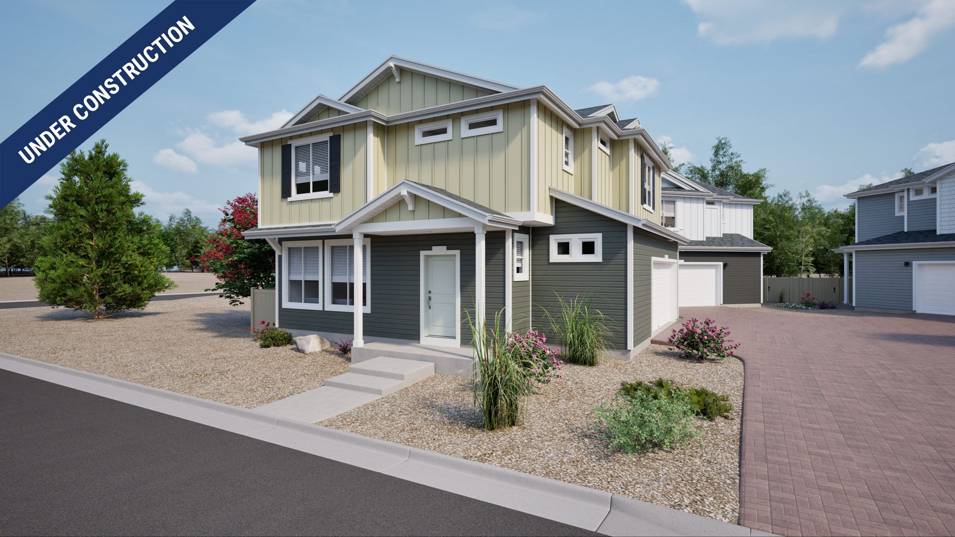 131-Shire MF Elev C CS6 UC:Rendering of Shire MF Elev C, color scheme CS6