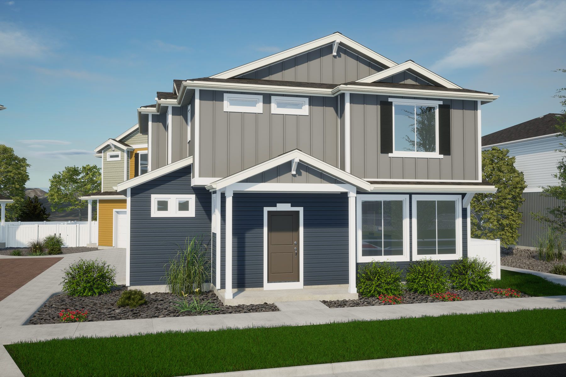 Shire Coach House BLR:Rendering of Elevation C Color Scheme 3