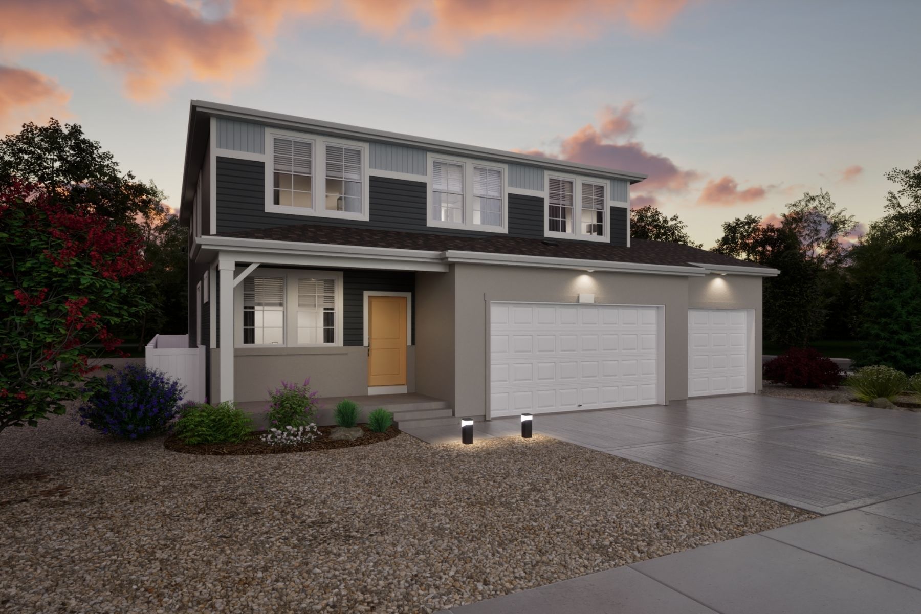 974 Wonder TRR Elev F CS6 Twilight:Wonder rendering of Elev F, color scheme CS6 Twilight
