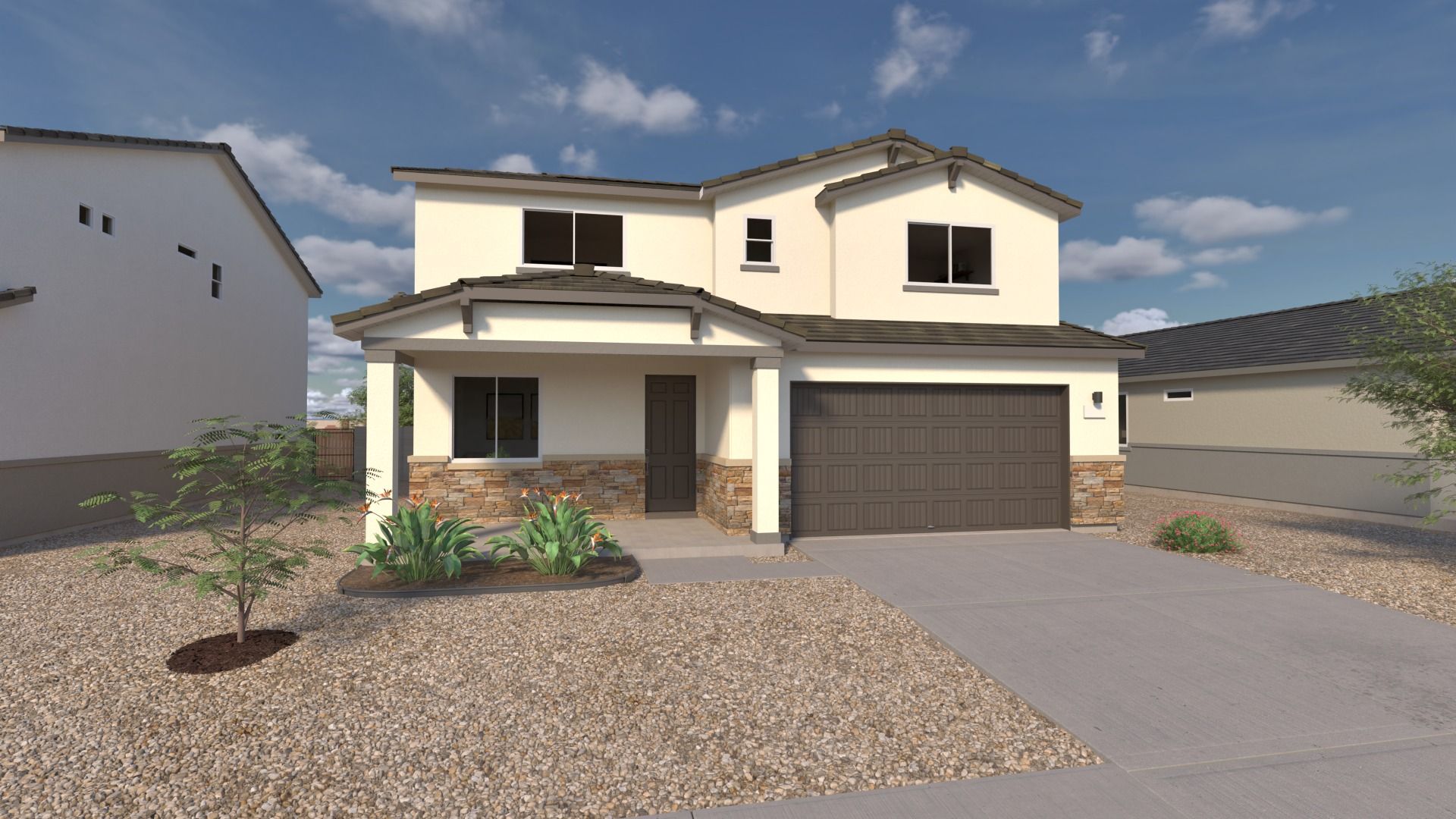 Stellar Floorplan Elevation F:This is a rendering of our Stellar Floorplan Elevation F. Options and Colors may vary.