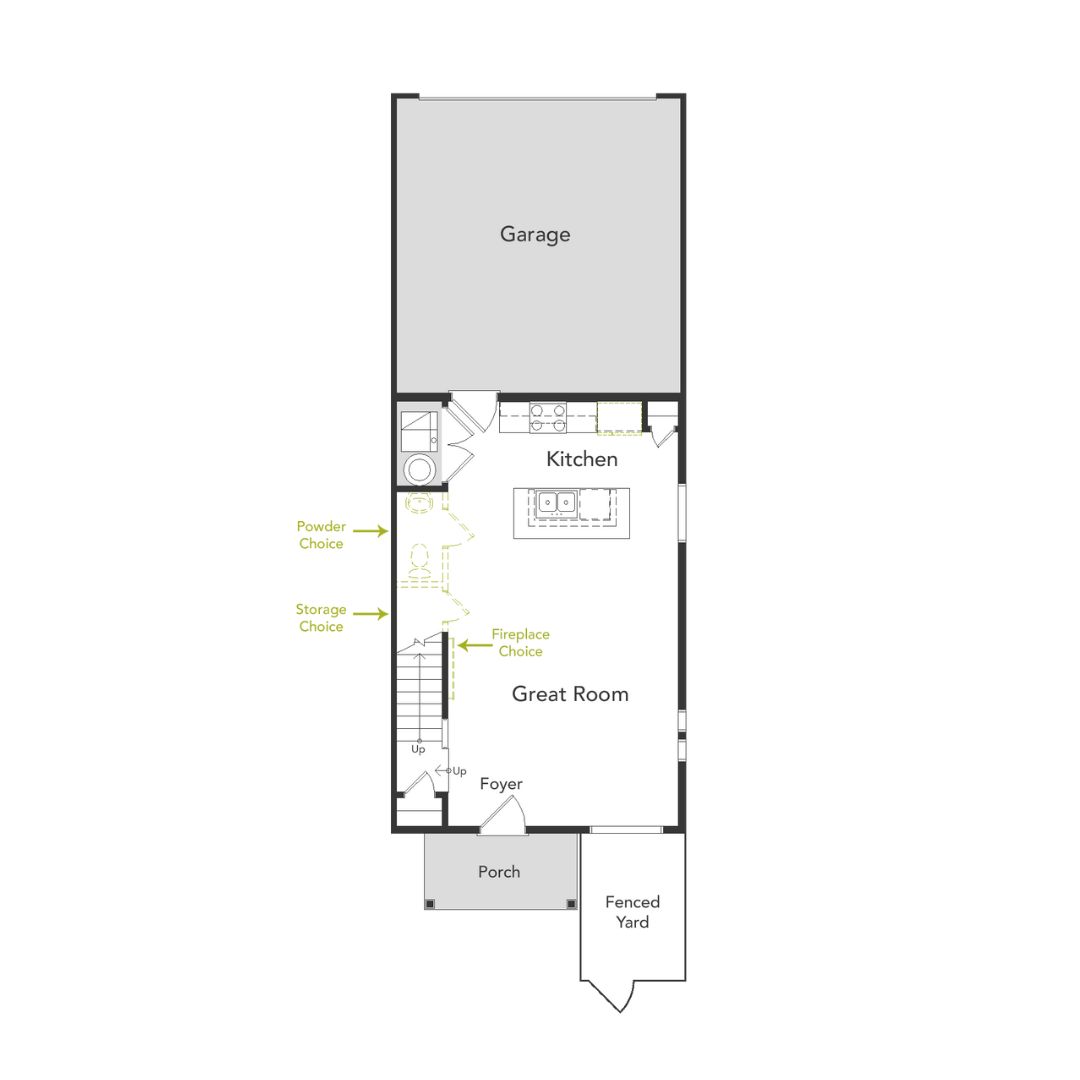 Crest Floorplan First Floor:This is the first floor layout of the Crest.