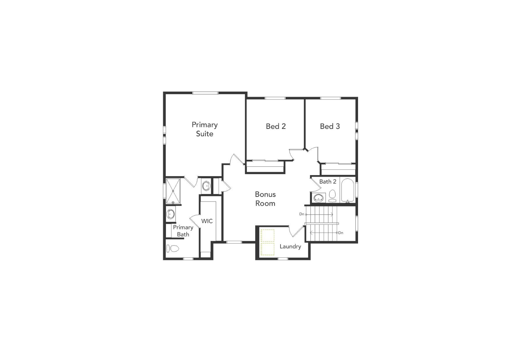 Dalton Second Floor Level:Layout of Dalton second floor level