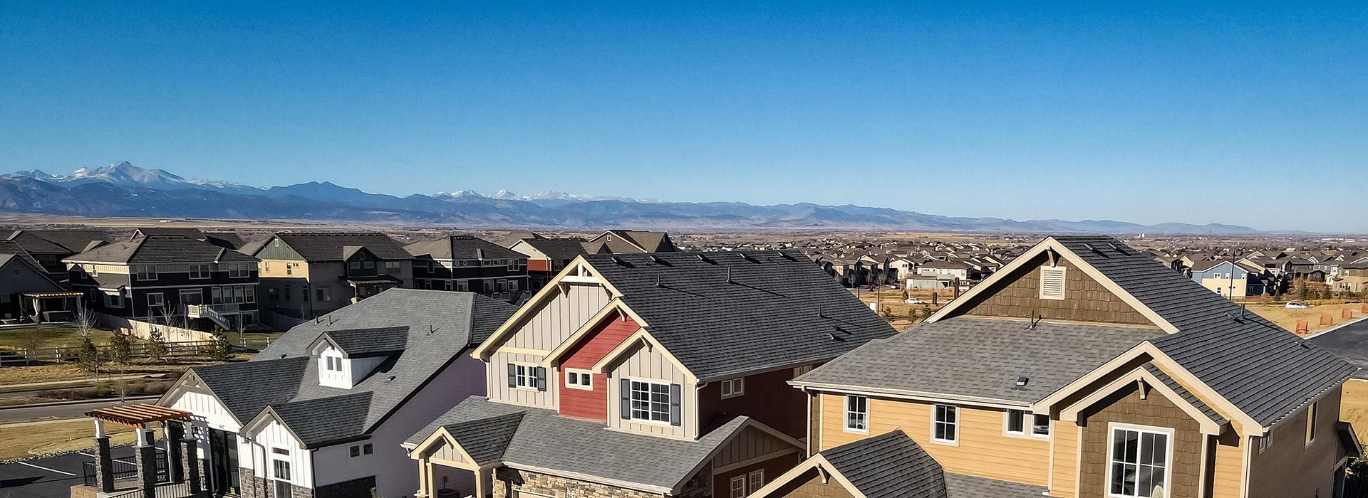 Erie Highlands Community:View of Erie Highlands and mountains