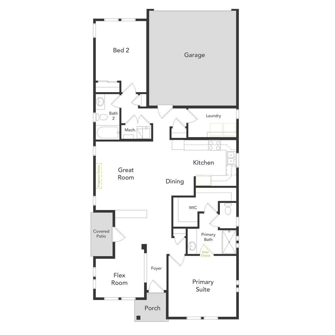 Azalea Floorplan:A layout of the Azalea floorplan