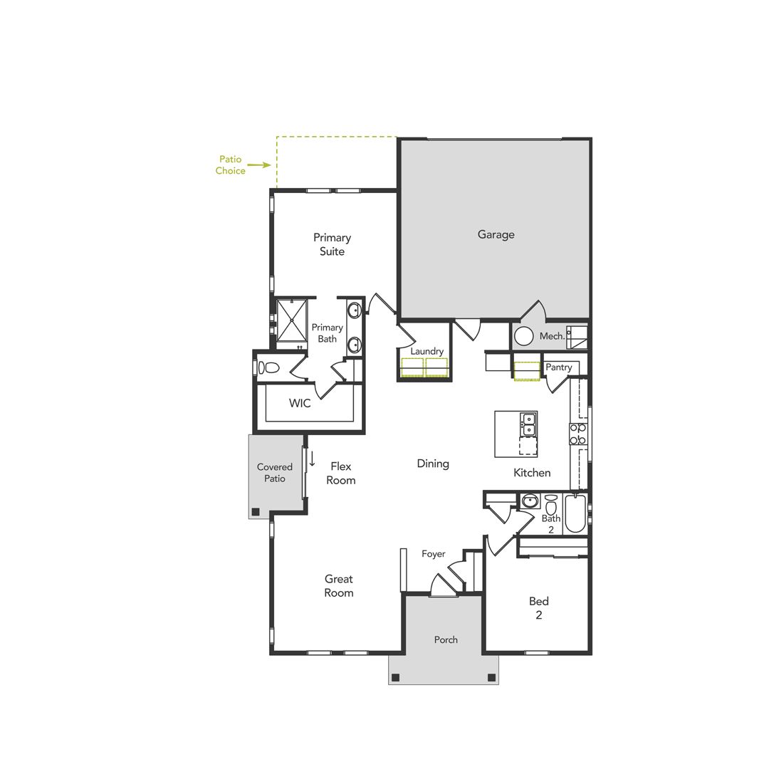 Vega First Floor Floorplan:A layout of the Vega floorplan